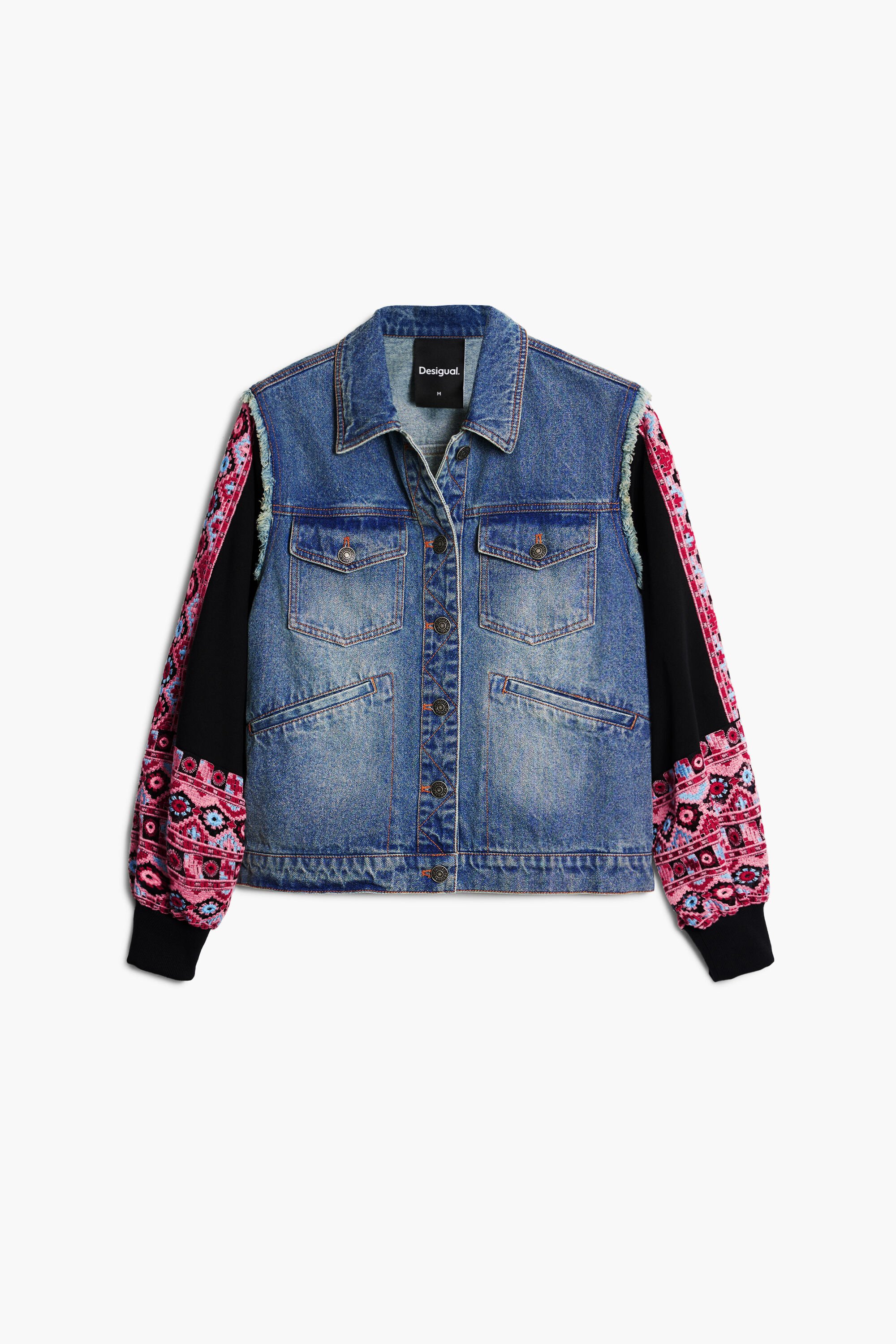Desigual Truckerjack texturen - BLUE