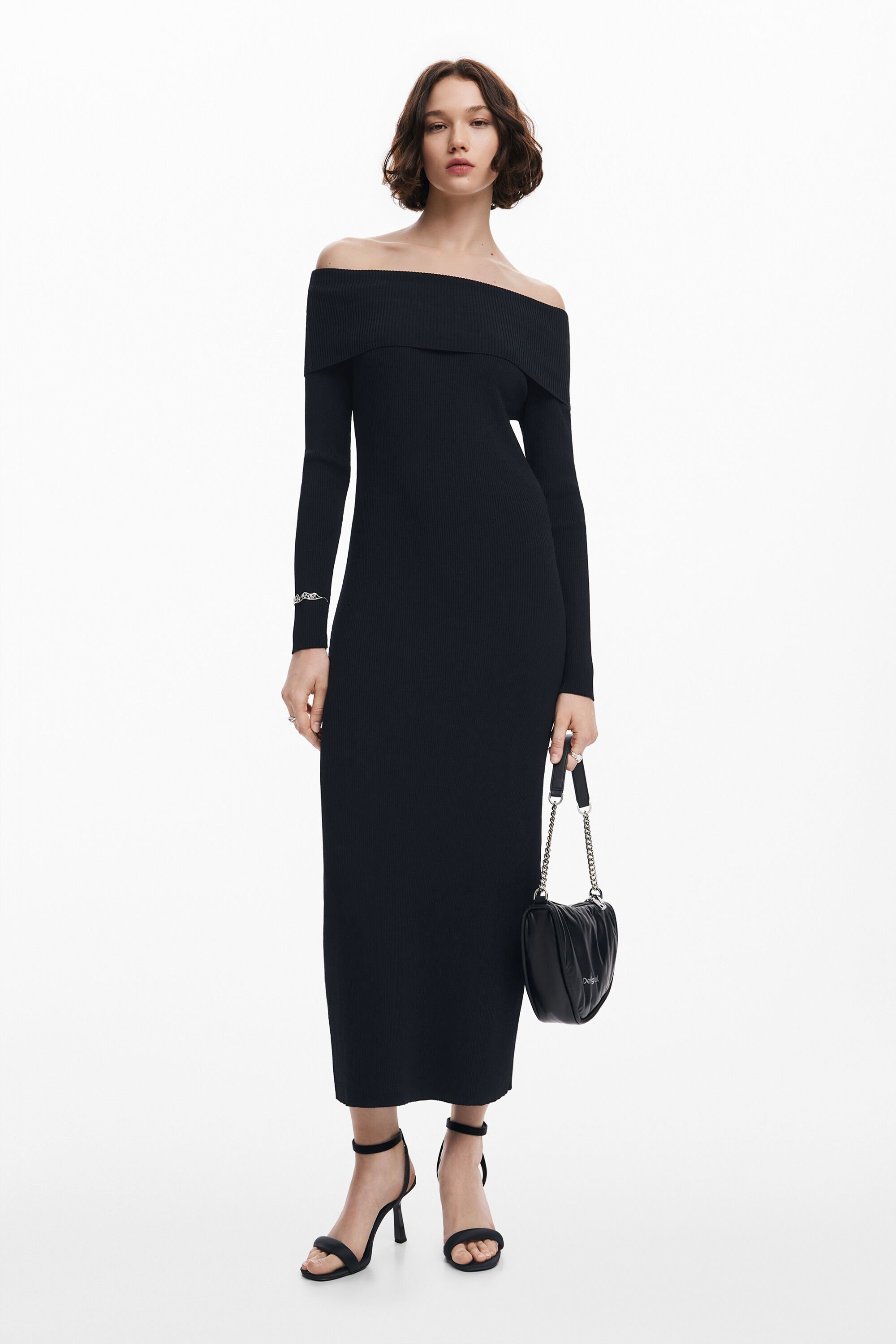 Desigual Bardot-jurk - BLACK
