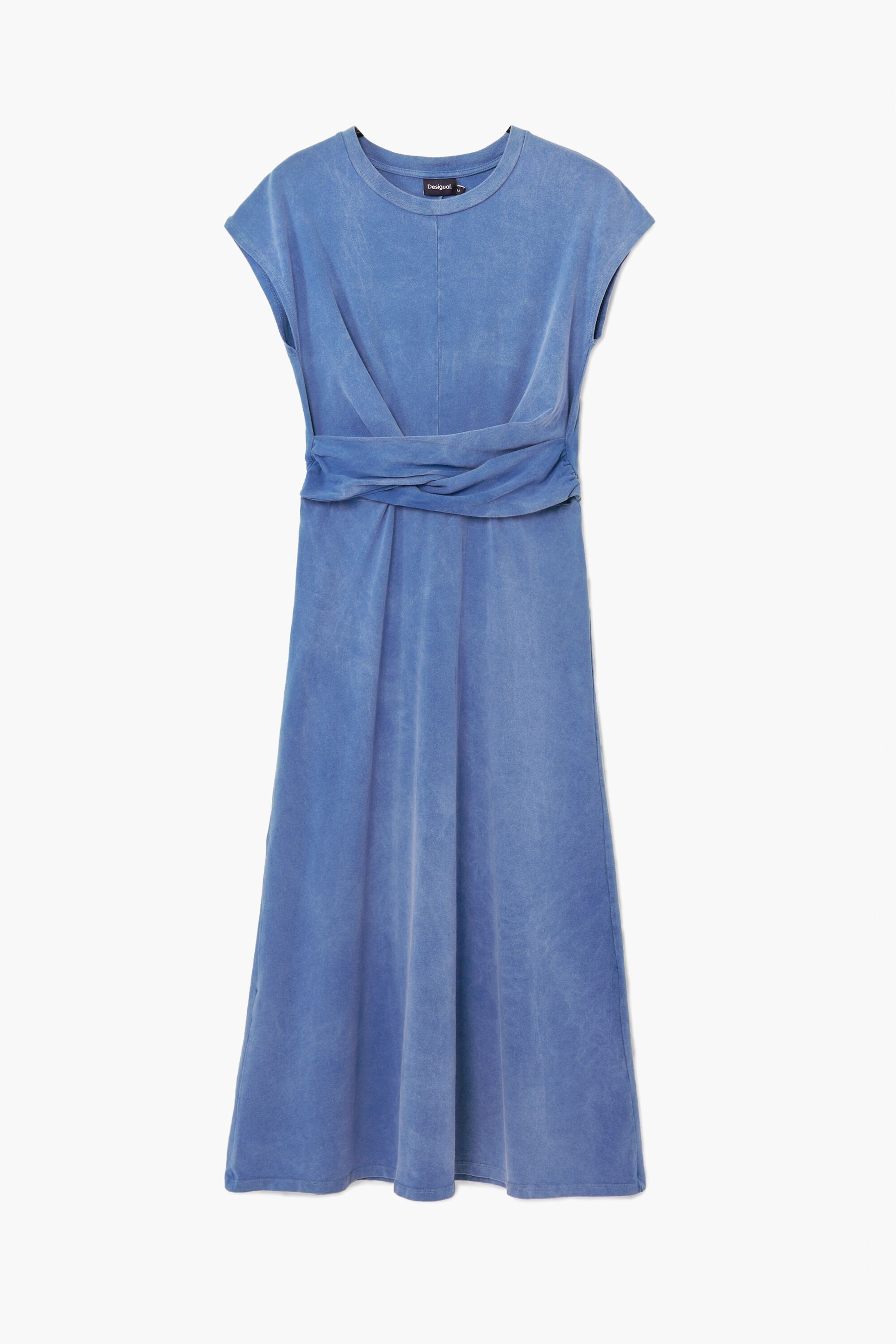 Desigual Gerimpelde midi-jurk - BLUE