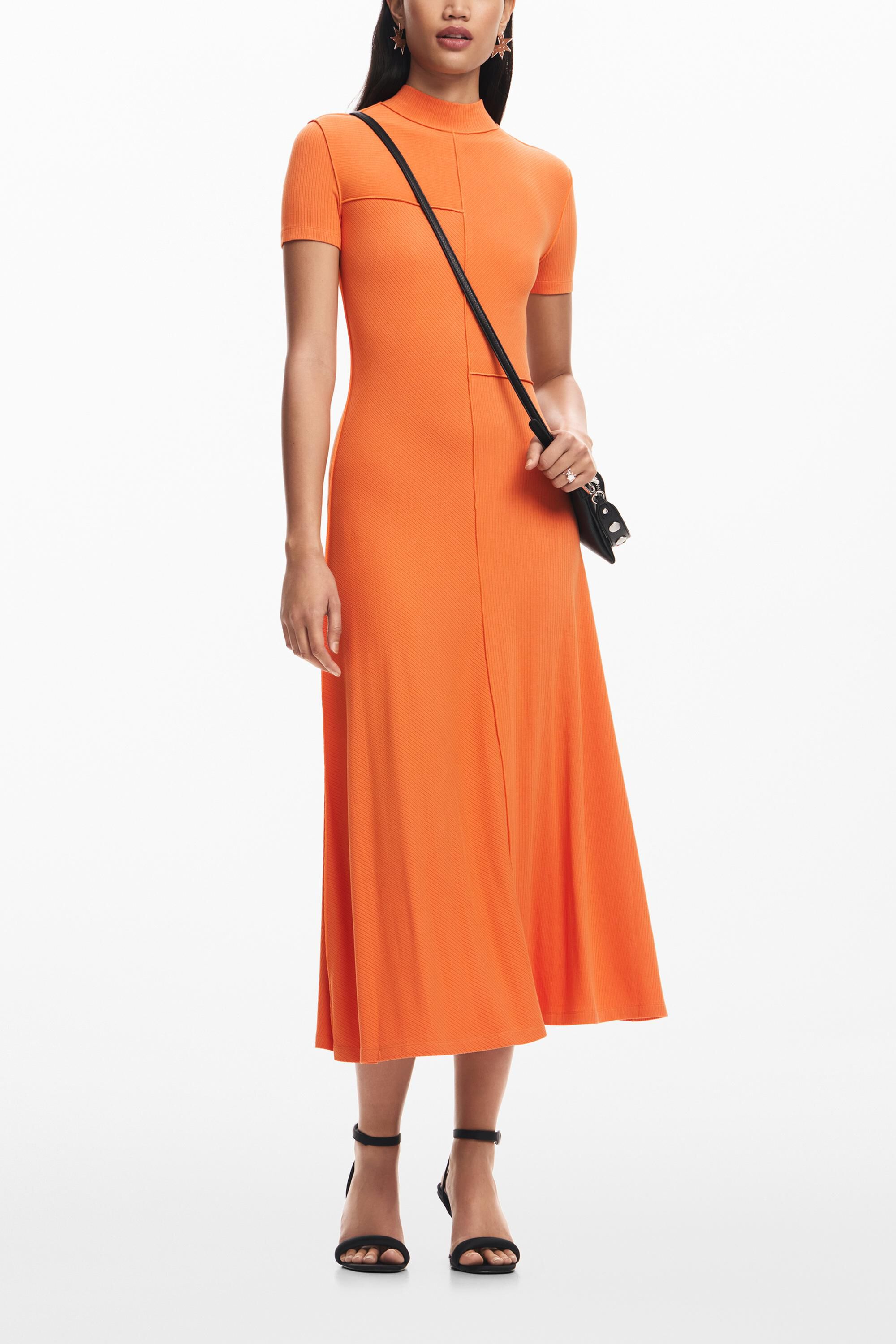 Desigual Midijurk met col - ORANGE