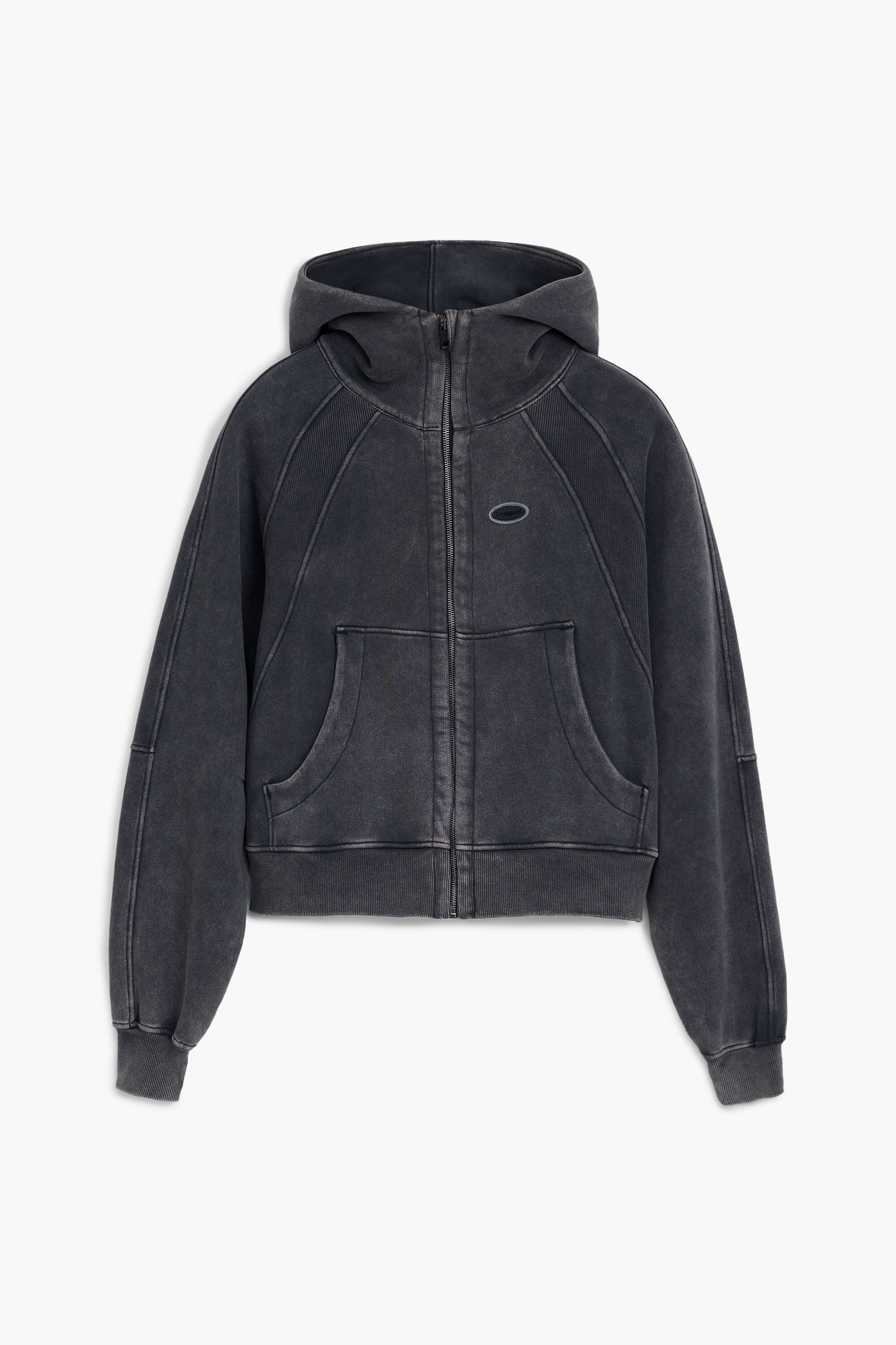 Desigual Oversized hoodie - BLACK