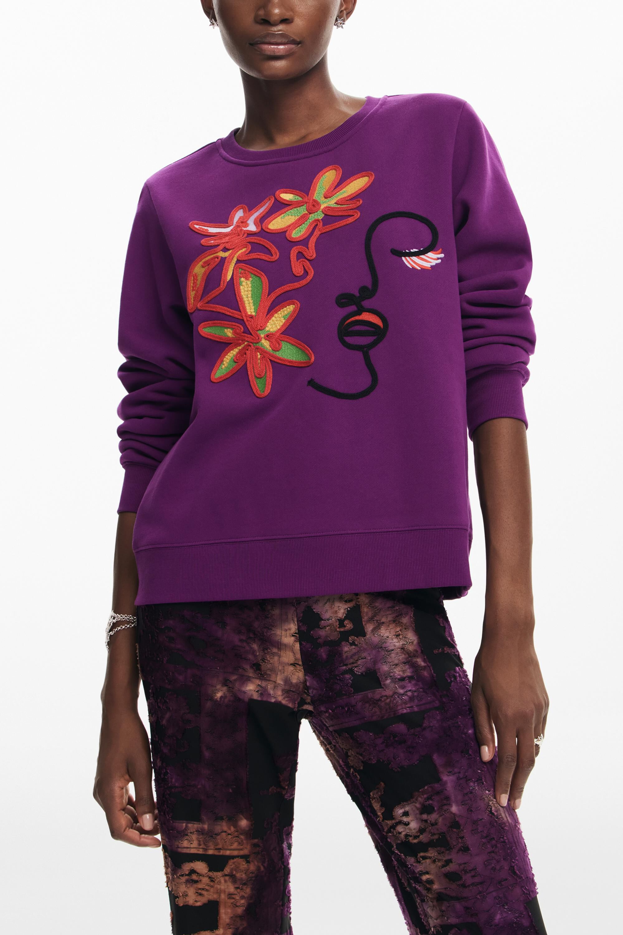 Desigual Sweatshirt met Arty-print - RED