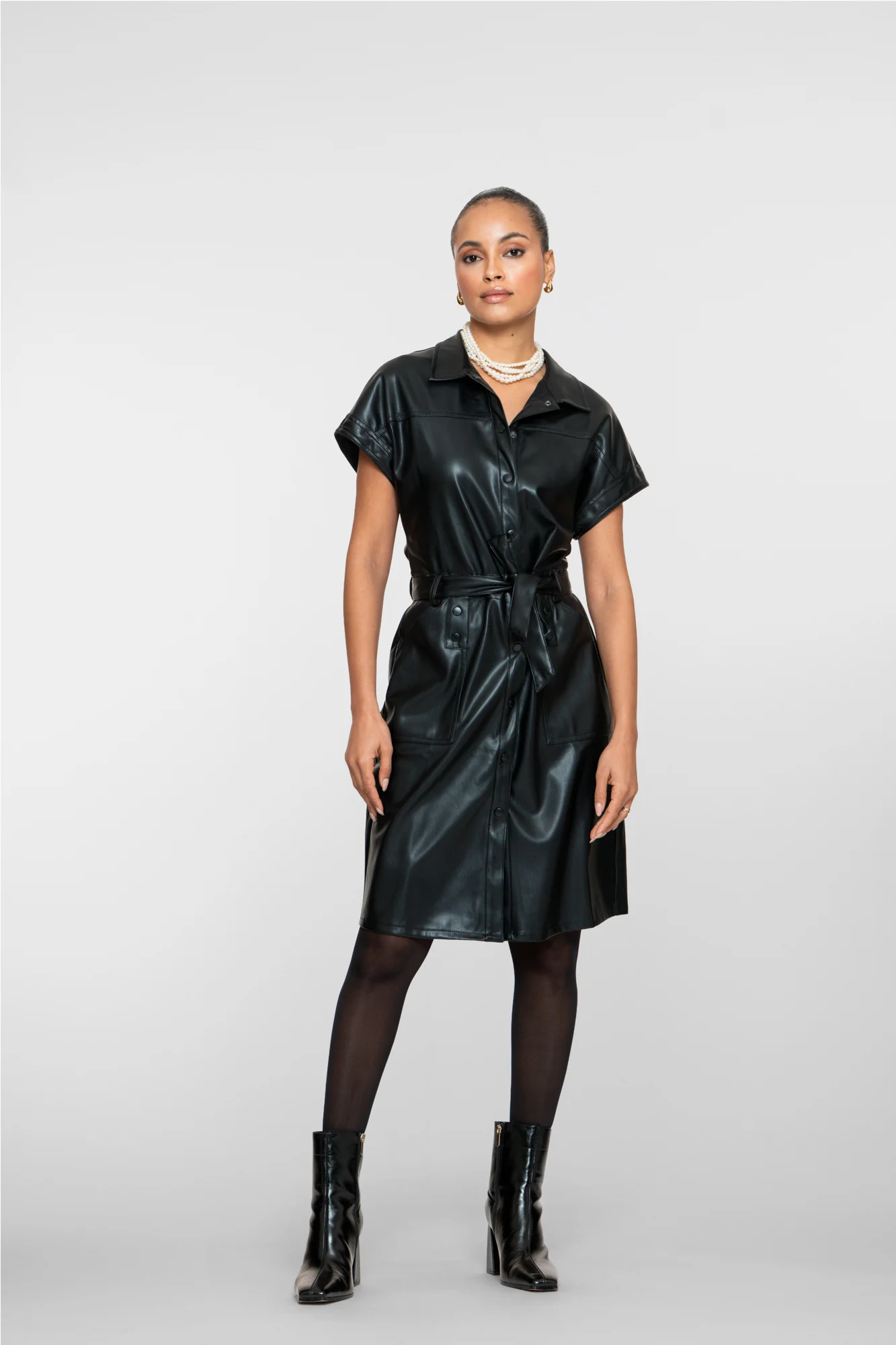 Geisha 57500-10 999 dress pu black