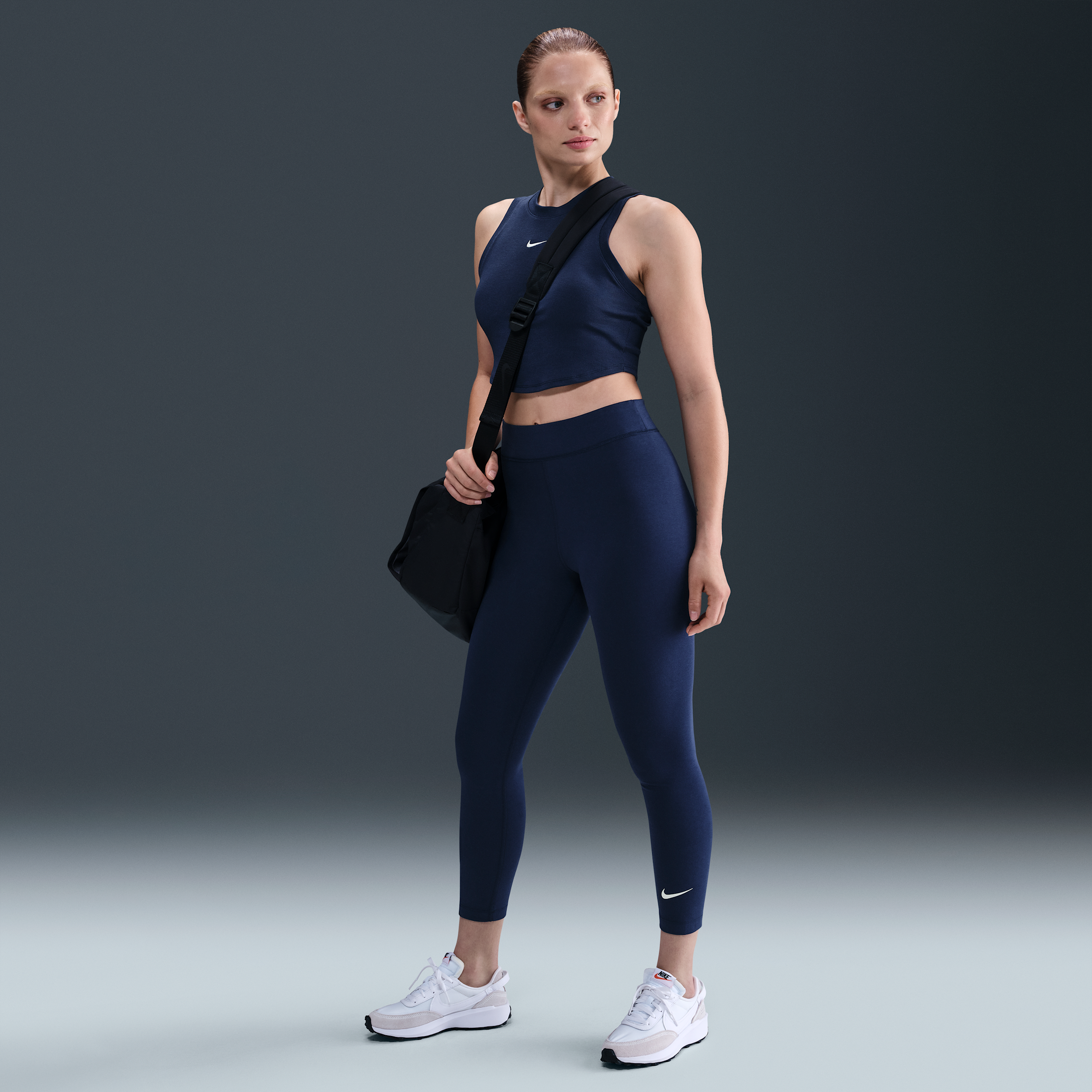 Nike Sportswear Classic 7/8-legging met hoge taille voor dames - Blauw