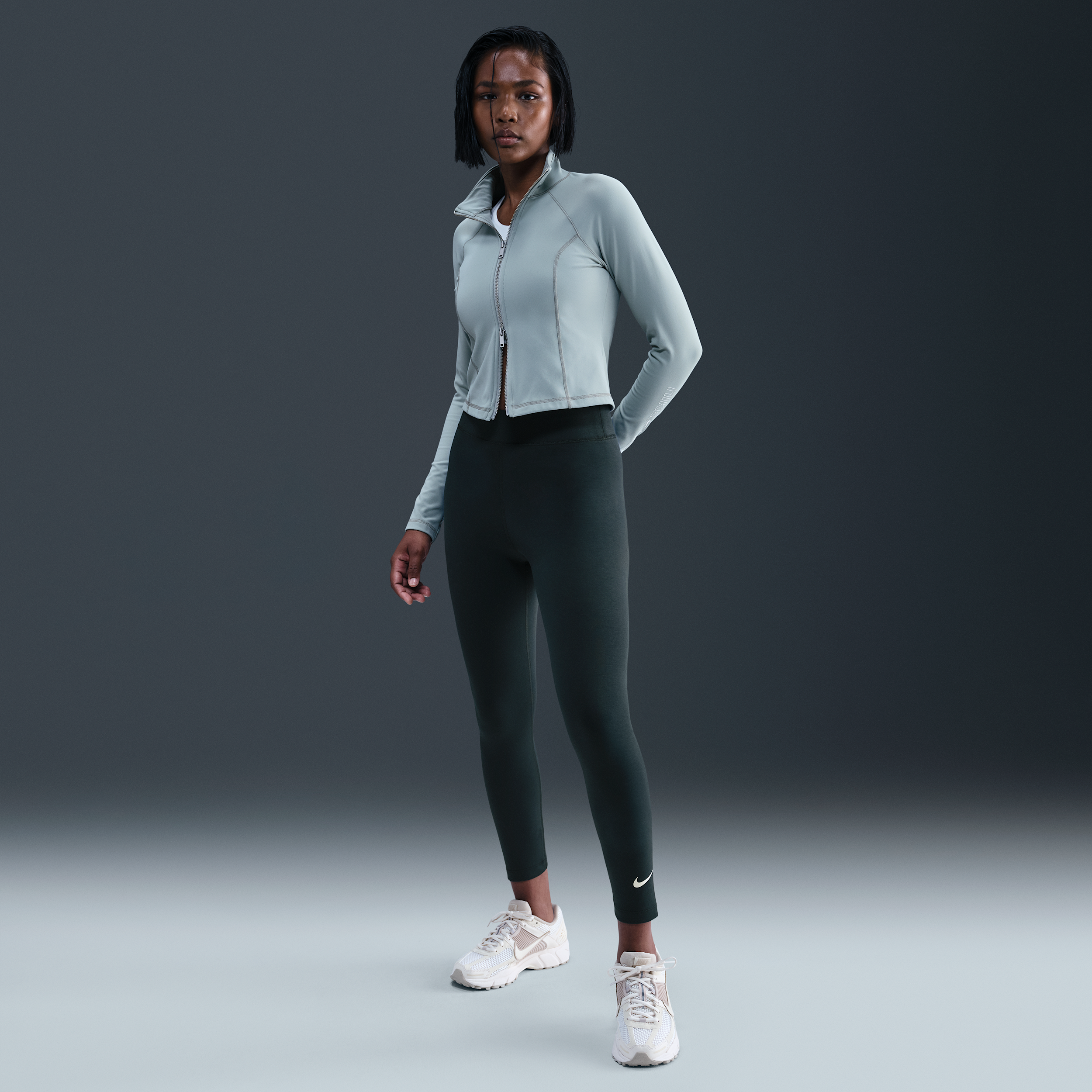 Nike Sportswear Classic 7/8-legging met hoge taille voor dames - Groen
