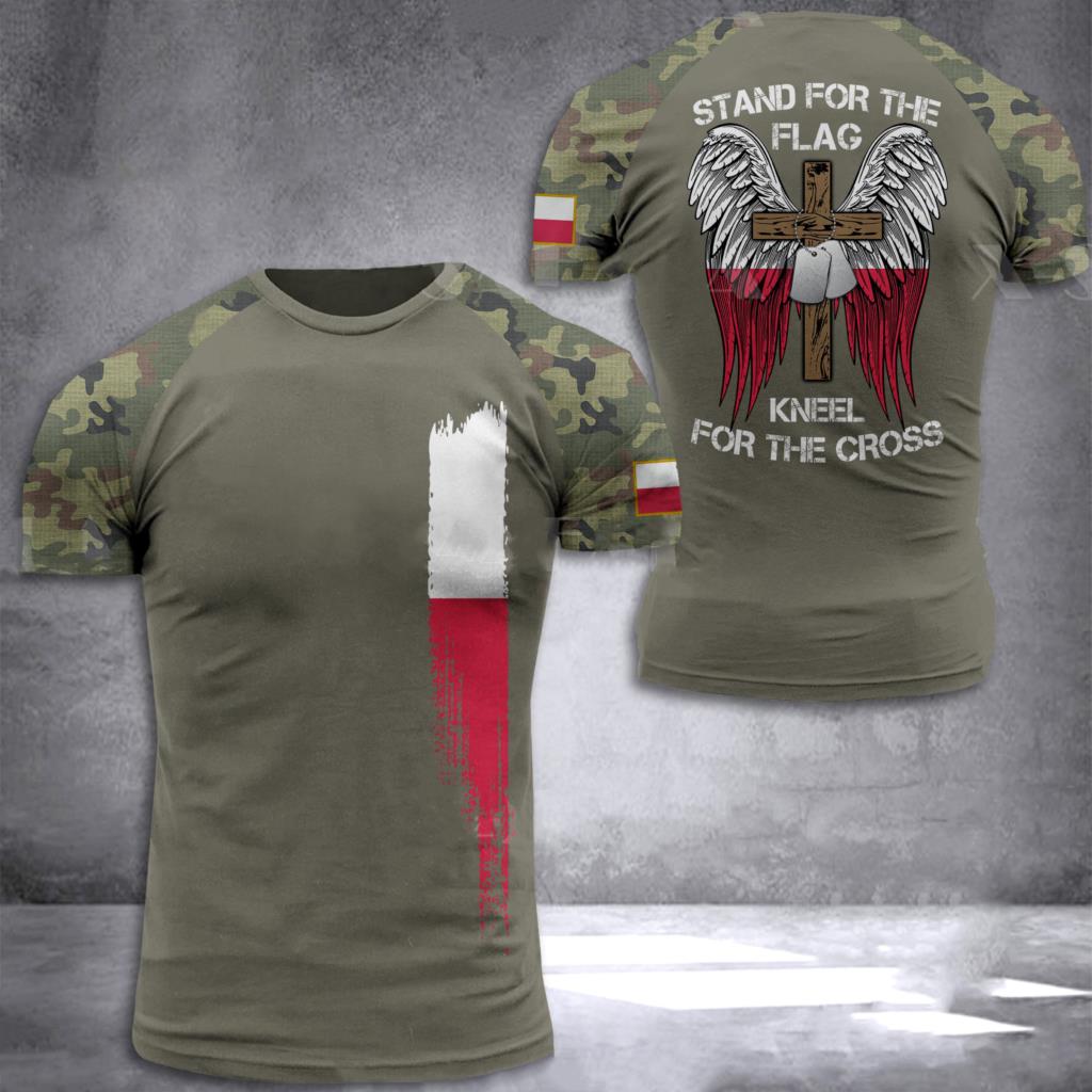 Kukebang Polen Heren T-shirt Polen Soldaat leger veteraan Land Vlag 3d Geprint Hoge Kwaliteit T-shirt Zomer O hals Heren T-shirts Tops M