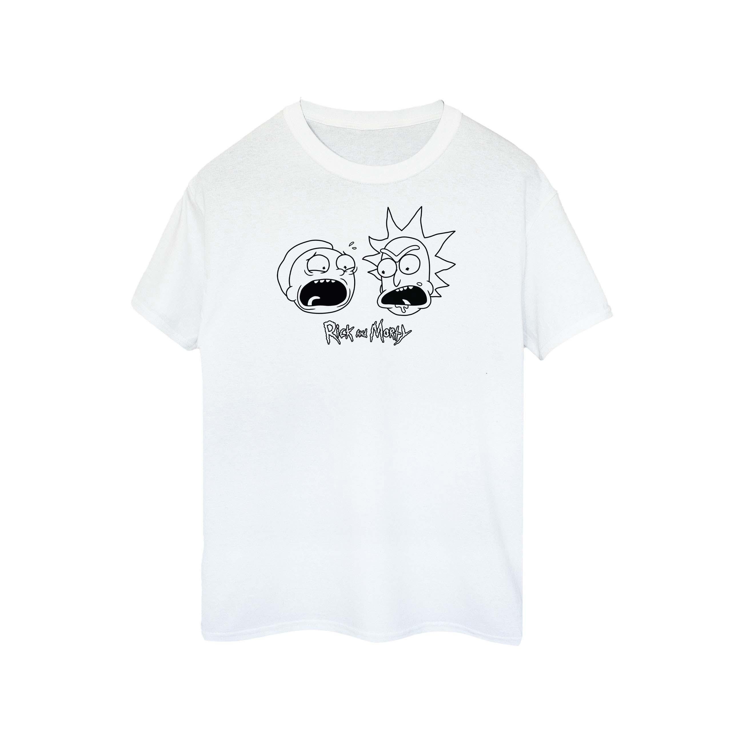Rick And Morty Rick en Morty heren hoofd katoenen T-shirt XL