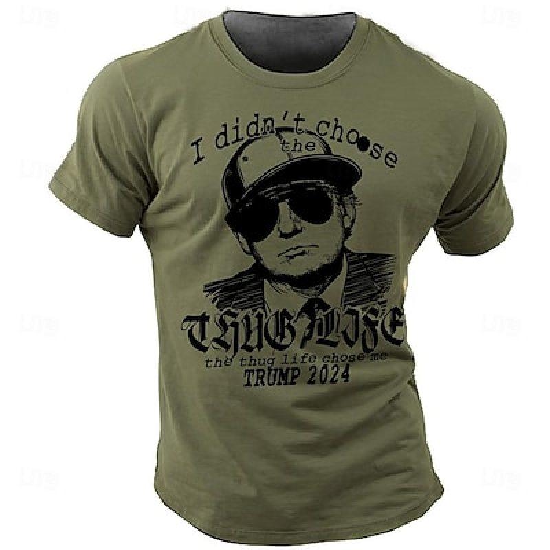 ETST 03 Trump T-shirt Amerikaanse vlag Retro Vintage Casual Heren 3D Print Tee Street Casual Bar T-shirt Crew Neck Shirt Lente Zomer Kleding 4XL