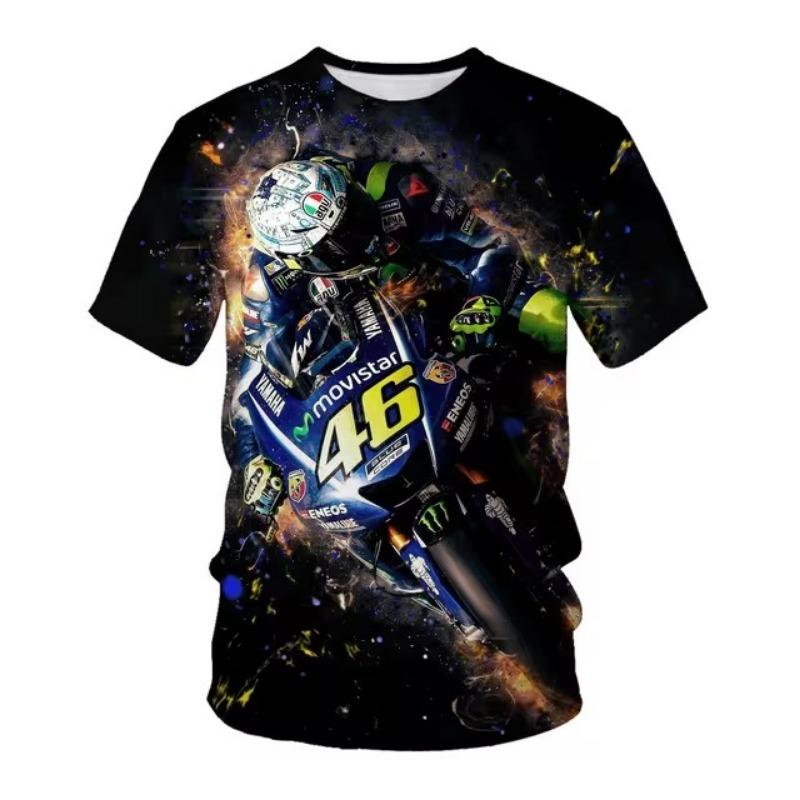 Forever Men Zomer en Zomer Hot Selling Ronde Hals Motorfiets Jeugd 3D Geprint Heren T-shirt Dagelijks Casual Gepersonaliseerde Trendy Top XXL