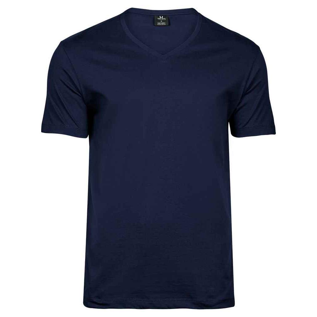 Tee Jays heren zachte V-hals T-shirt S Vloot