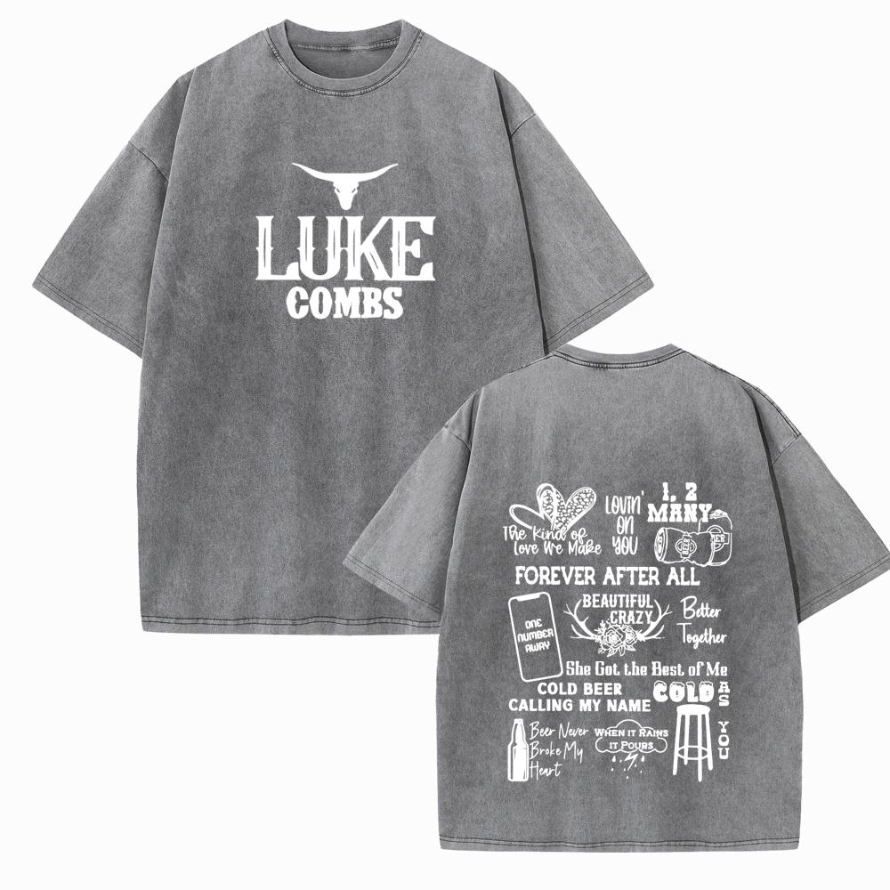 Enter Boutique Sports Clothing Collection Luke Combs Tour Shirts Vintage Harajuku Summer  Unisex O-Neck Short Regular  Sleeve Cotton T-Shirts 3XL