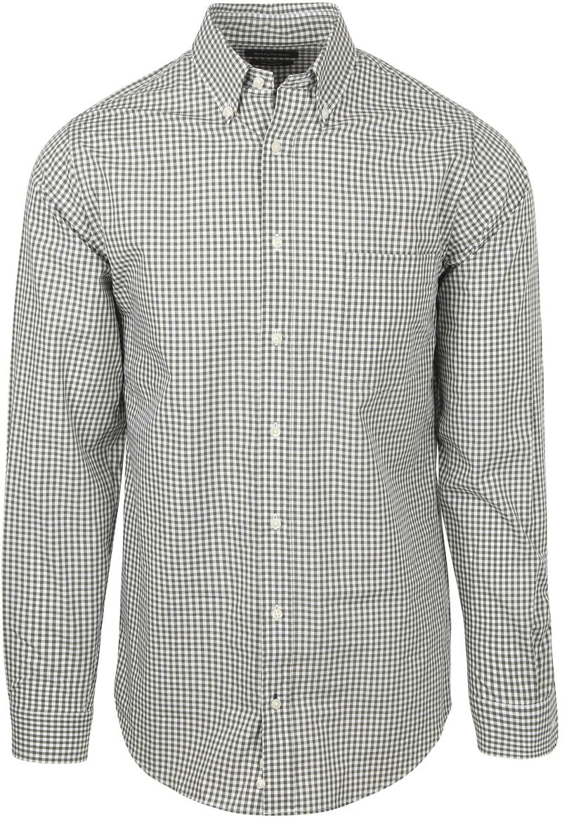 Steppin' Out Poplin Overhemd Ruit Groen