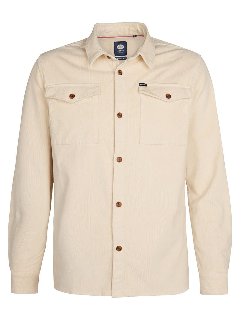 Petrol Overhemd Corduroy Beige