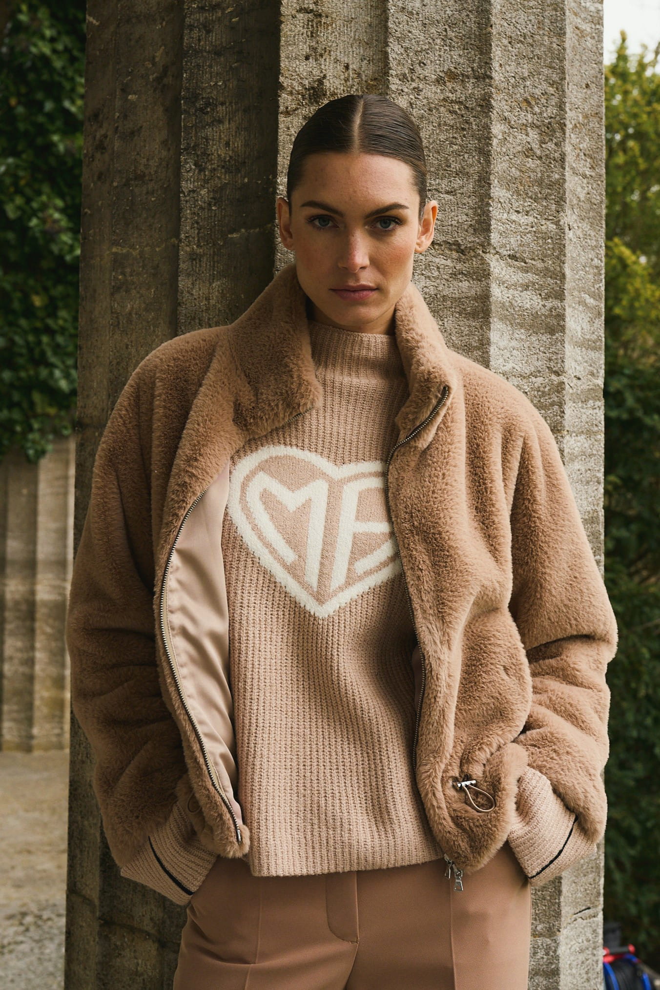 MARC AUREL Blouson aus veganem Pelz