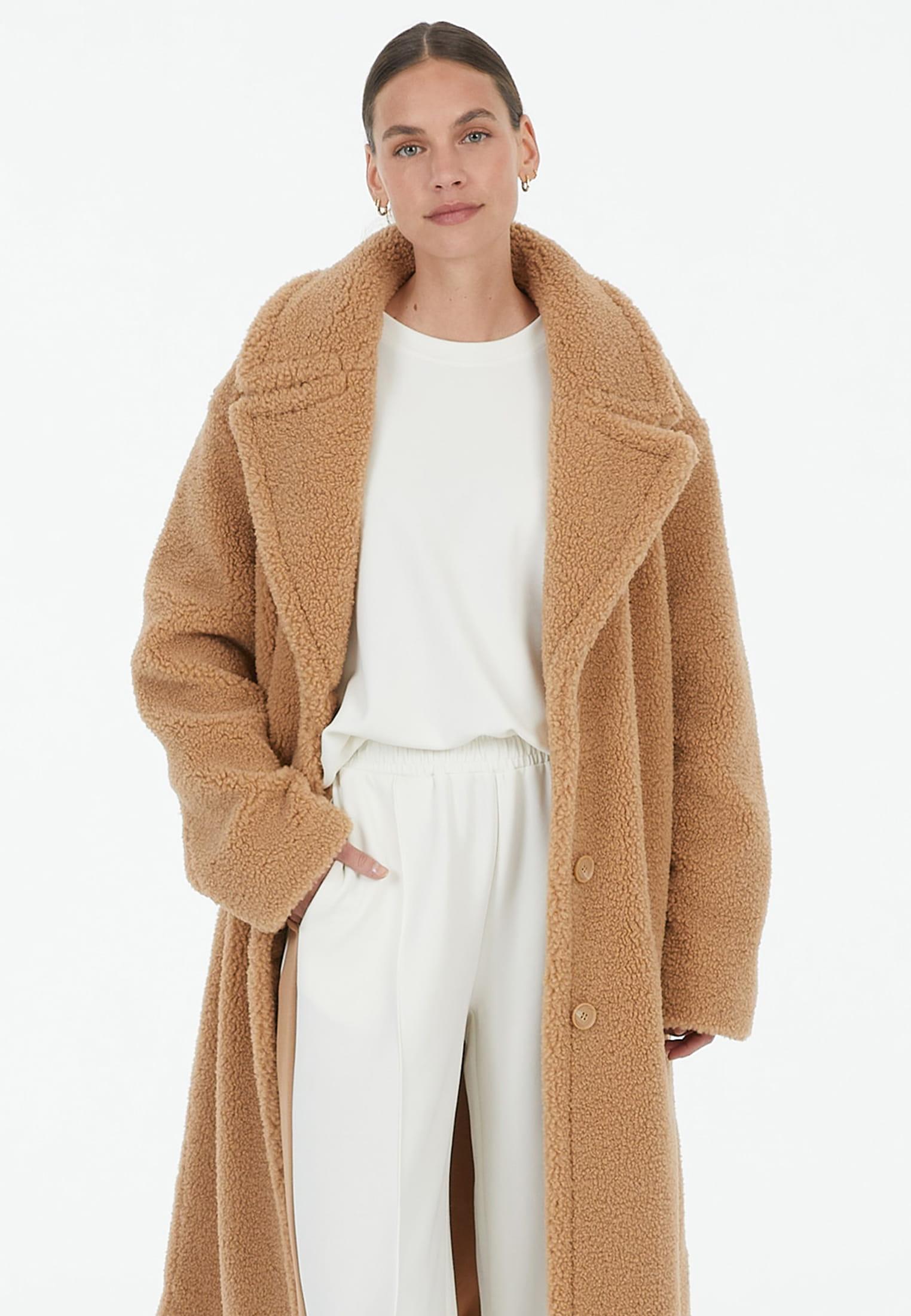 MARC AUREL Mantel in Teddy-Optik