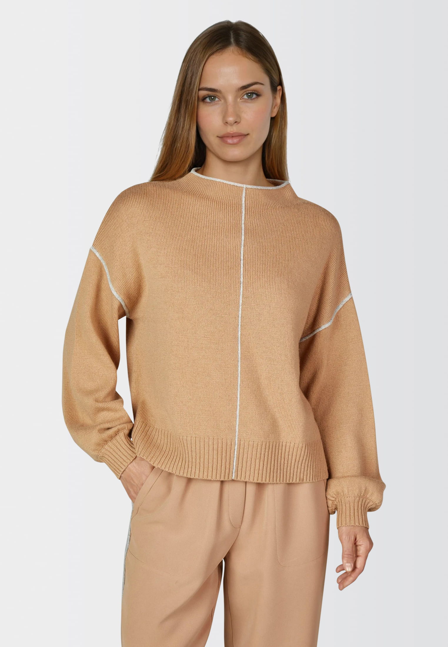 MARC AUREL Turtleneck Pullover mit Kontrast-Details