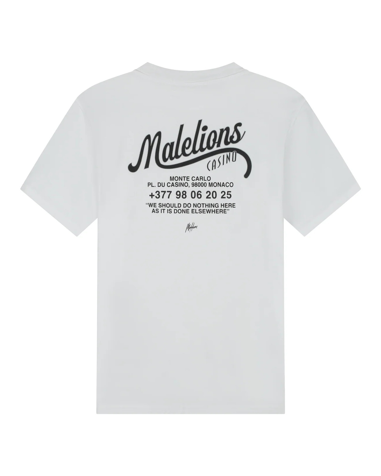 Malelions men casino t-shirt mm2-aw25-22 100 white