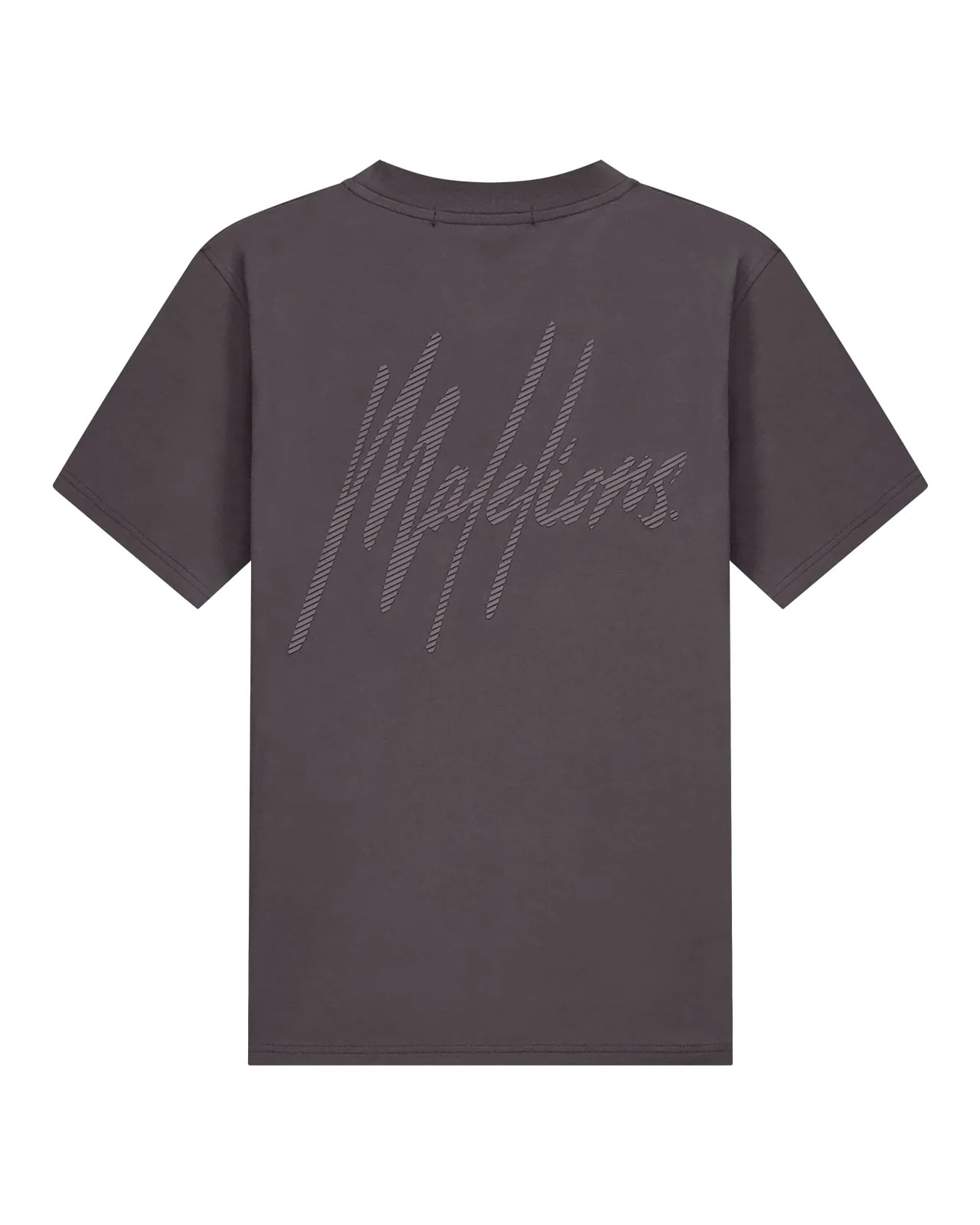 Malelions men striped signature t-shirt mm1-aw25-03 696 mulch brown