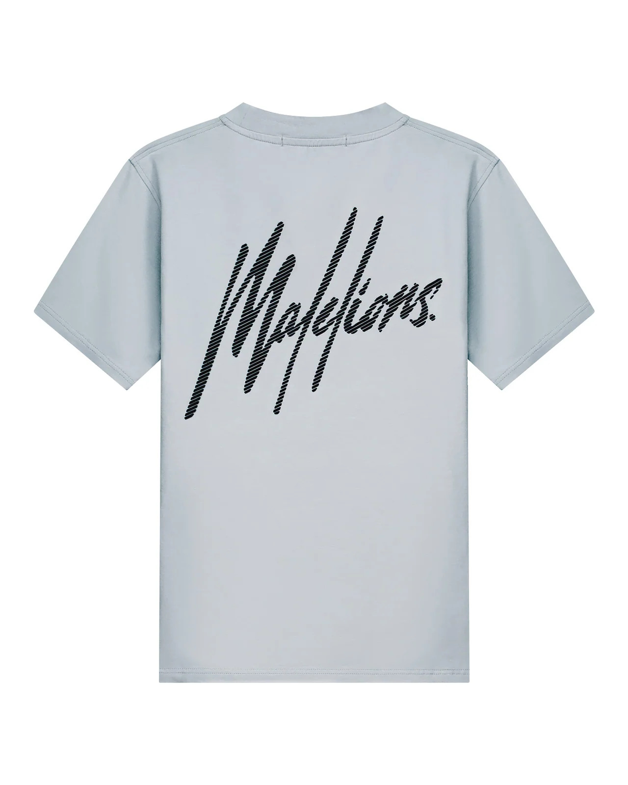 Malelions men striped signature t-shirt mm1-aw25-03 691 ocean grey