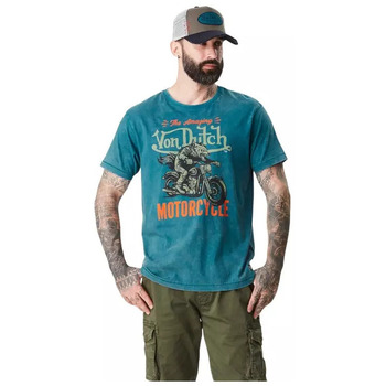 Von Dutch T-shirt Korte Mouw  Tshirt TEE SHIRT LOGO ET ACID WASH