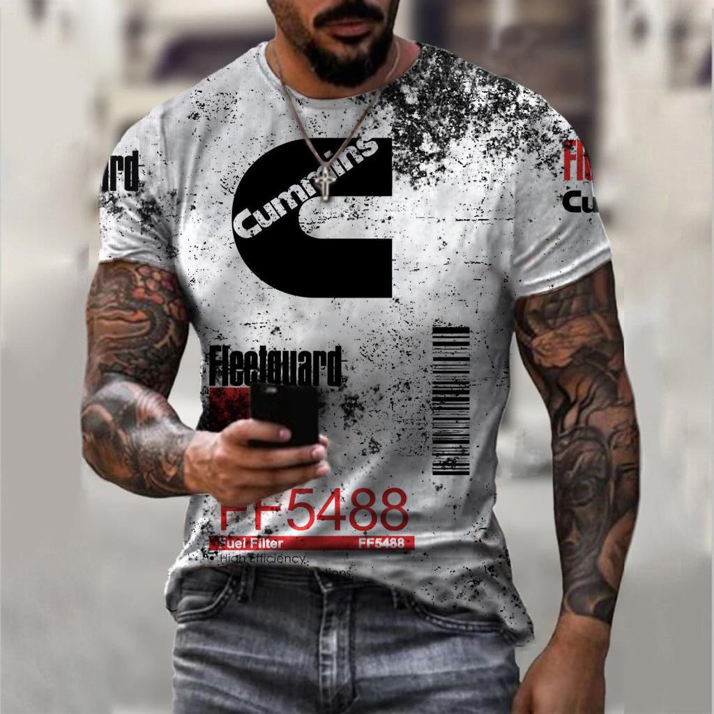 Kukebang Zomer Hot Selling mannen Casual T-shirt Street Fashion Korte mouwen Harajuku 3D Afdrukken All-Match ronde Hals Nieuwe Top 3XL