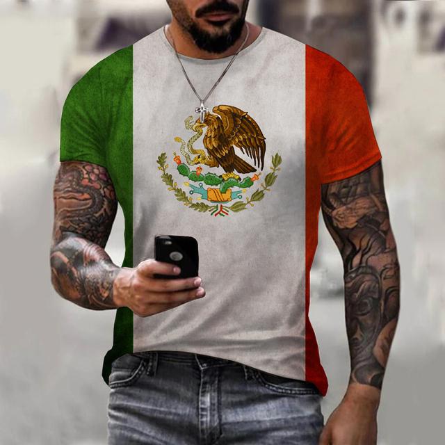 Factory Outlet Clothing MEXICO Zomer Heren T-shirt Jersey Mexico Voetbalshirt Mode O Hals Trui Tops Tees Grote Maat Losse Retro Herenkleding M koningsblauwe kleur