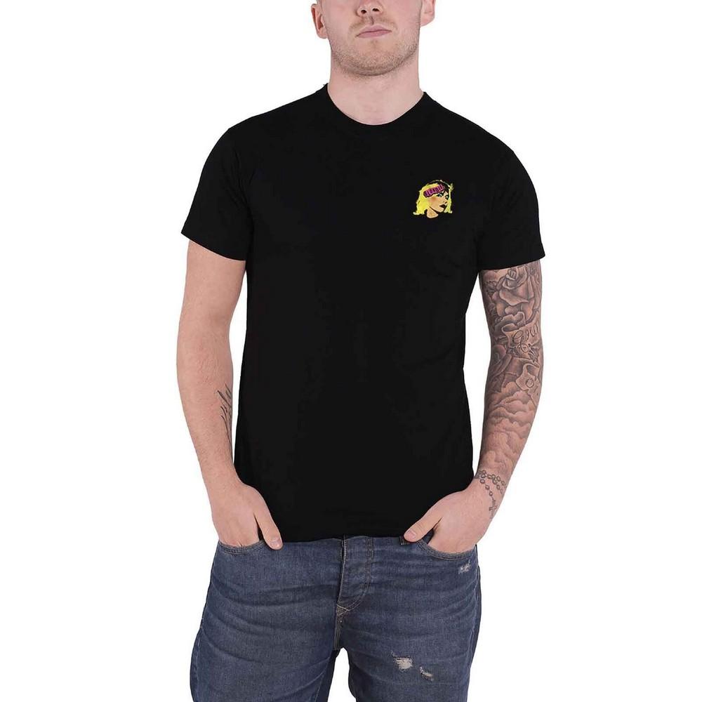 Blondie Unisex volwassen punk logo T-shirt XXL zwart
