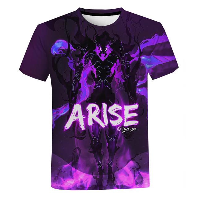 Baibao QIQI Anime Solo Nivellering T-shirt Mannen Vrouwen Zomer Mode 3D Gedrukt T-shirt Casual Harajuku Stijl T-shirt Streetwear Oversized Tops XL