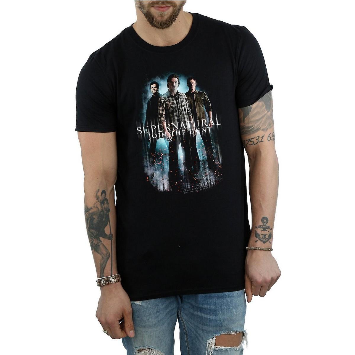 Supernatural Bovennatuurlijk heren groepsschot katoenen T-shirt XXL zwart