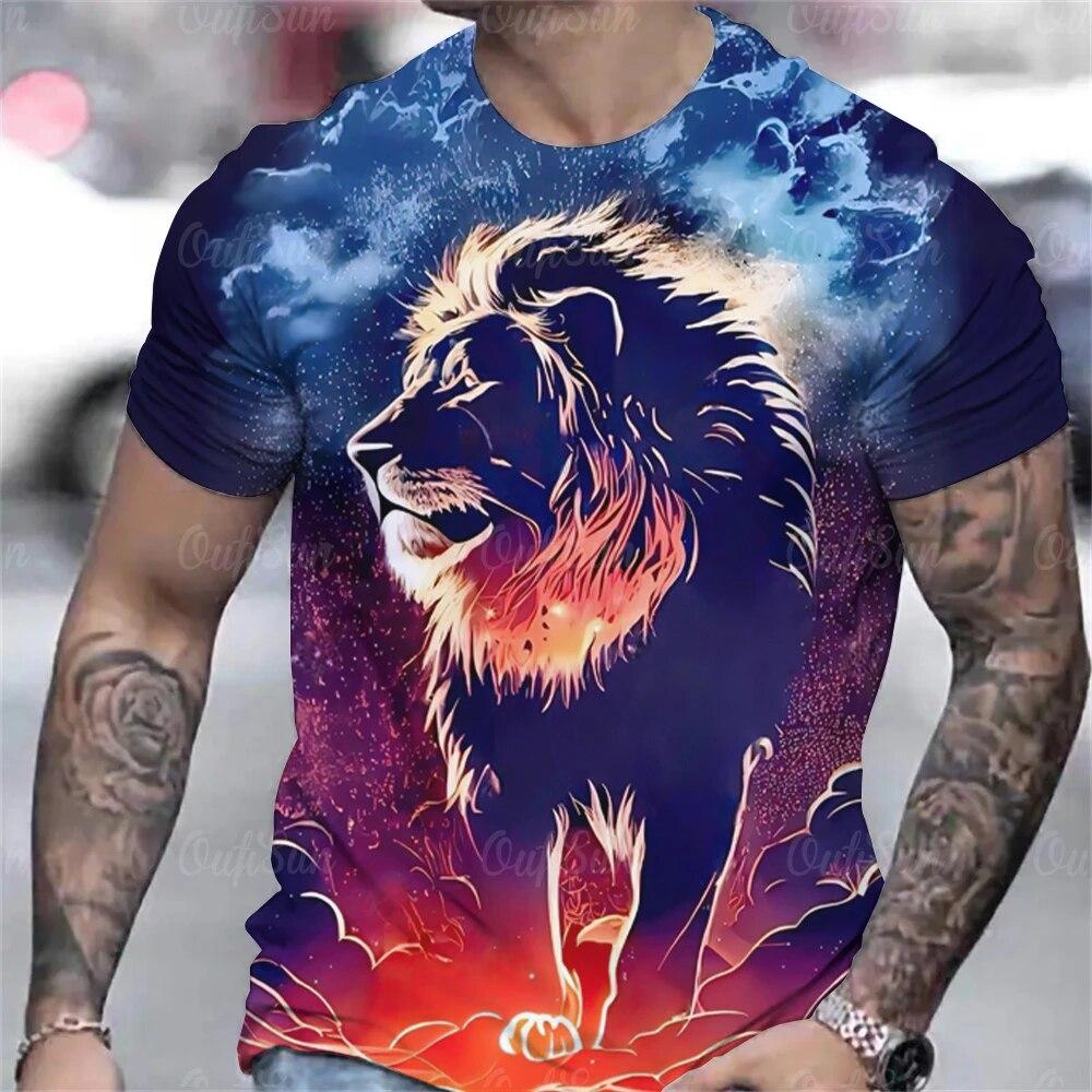 ETST WENDY 05 Dieren T-shirt voor mannen 3D Tijger bedrukte mode heren Street Designer korte mouwen Harajuku sweatshirt losse oversized T-shirts S