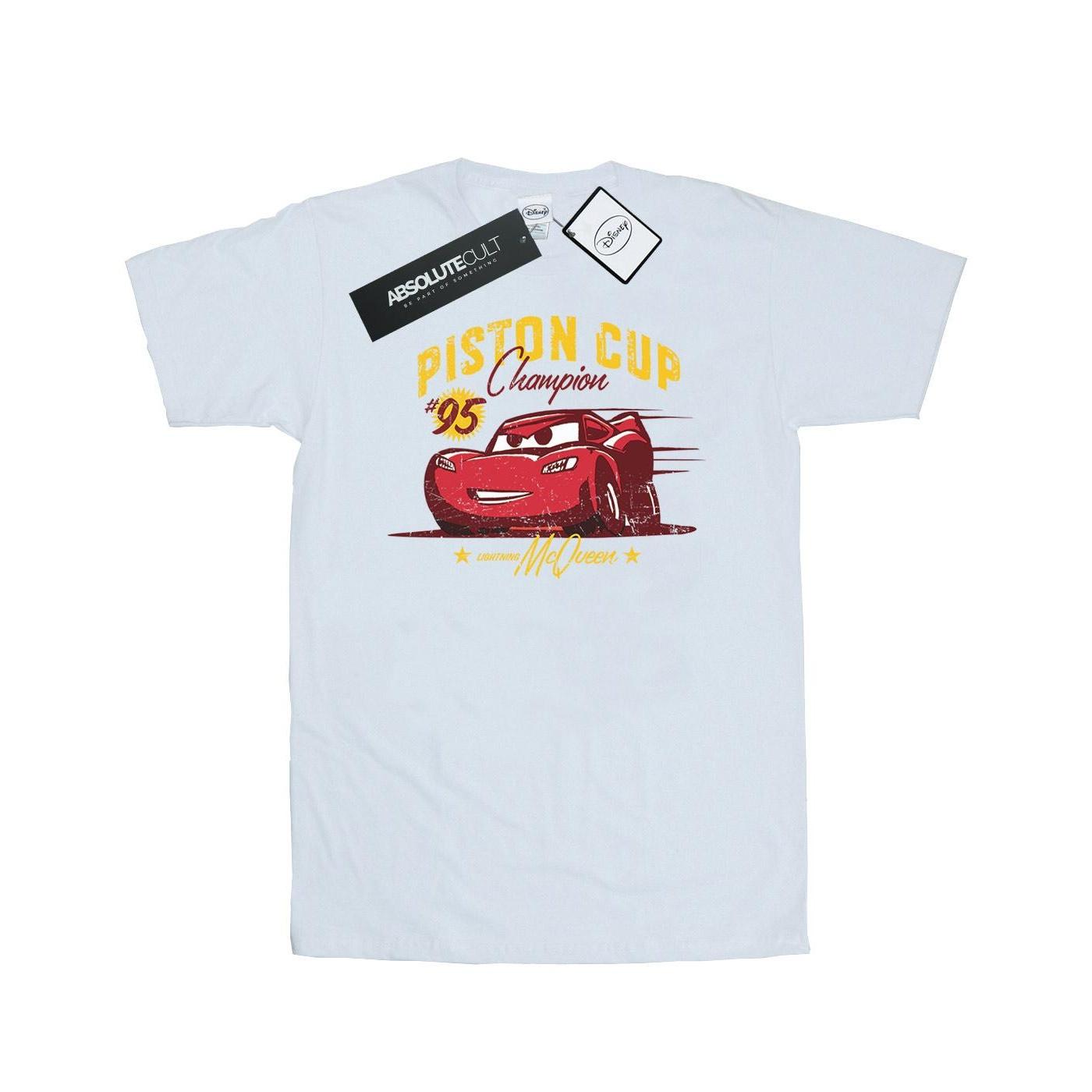 Disney Heren Cars Piston Cup kampioen T-shirt L wit
