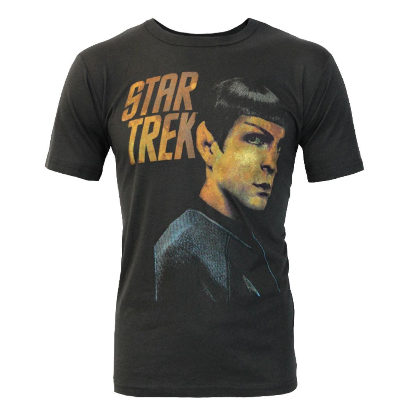Pertemba FR - Apparel Junkfood heren portret Spock Star Trek T-shirt S zwart