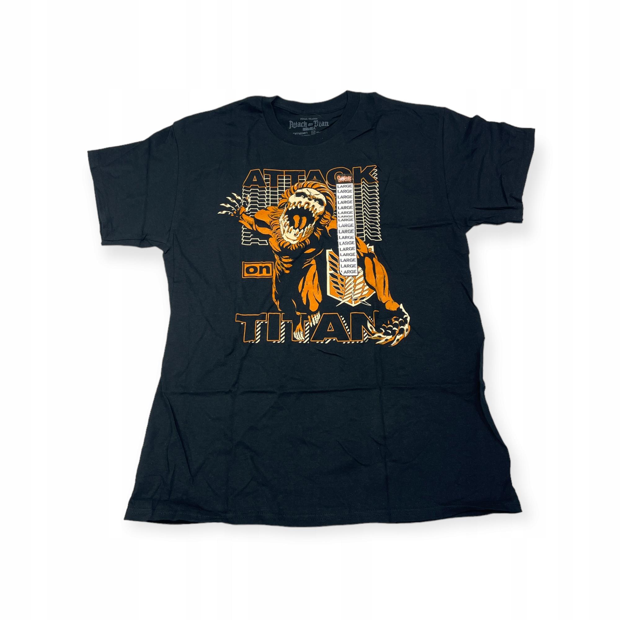 Outletup-clothes Koszulka T-shirt męski okrągły dekolt SPENCER'S ATTACK ON TITAN XL