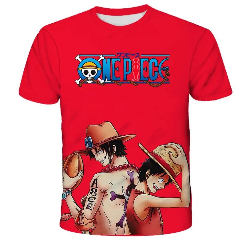 HerSight Mode Kind Anime One Piece Luffy T-shirt Jongenskleding Kinderen Jongens T-shirt Kinderen T-shirt Zomer Korte Mouw Tops Tees M