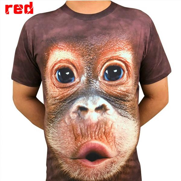 ForYourBeauty Men's Fashion Casual 3D Printed Spoof Gorilla Funny Monkey T - Shirt Cool Short Sleeve Shirts XL