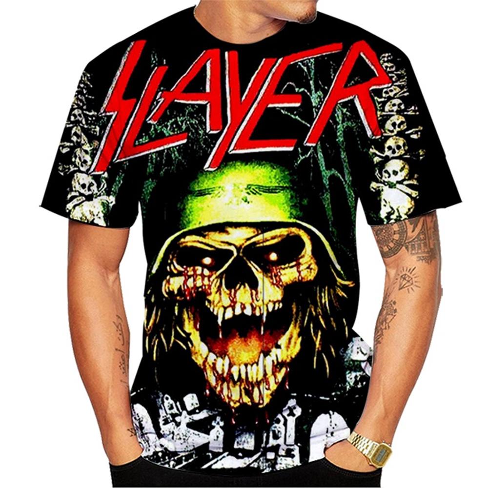 ETST WENDY 005 Summer New Fashion Music Band 3D Printed Heavy Metal Cool Personalized T-shirt 6XL