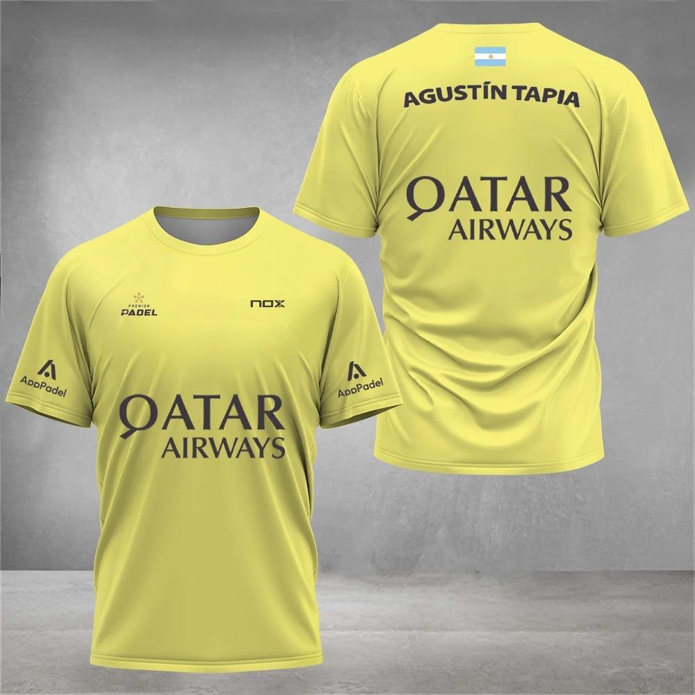 New trendy clothing Cool Padel Ademend Fitness Serie Zomer Snel Droog Korte Mouwen Straat 3D Geprint Heren T-shirt Top Padel Sport 2XL
