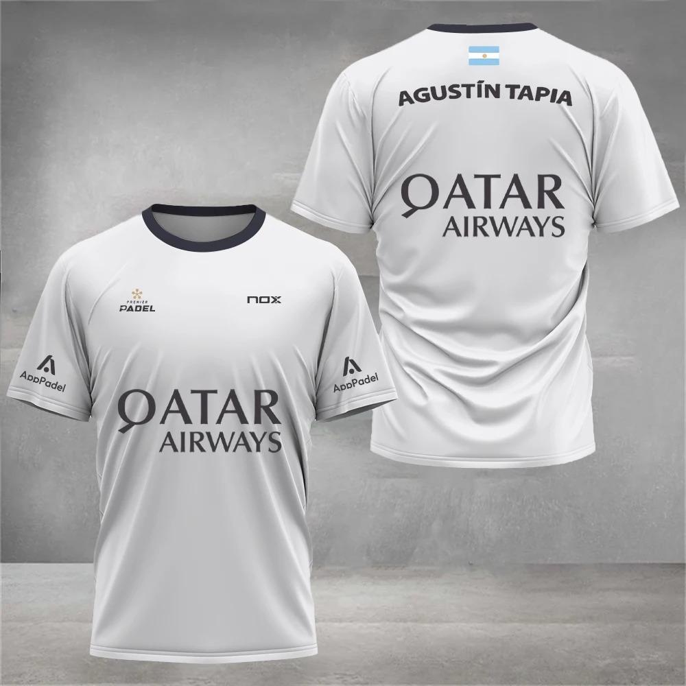 New trendy clothing Cool Padel Ademend Fitness Serie Zomer Snel Droog Korte Mouwen Straat 3D Geprint Heren T-shirt Top Padel Sport L