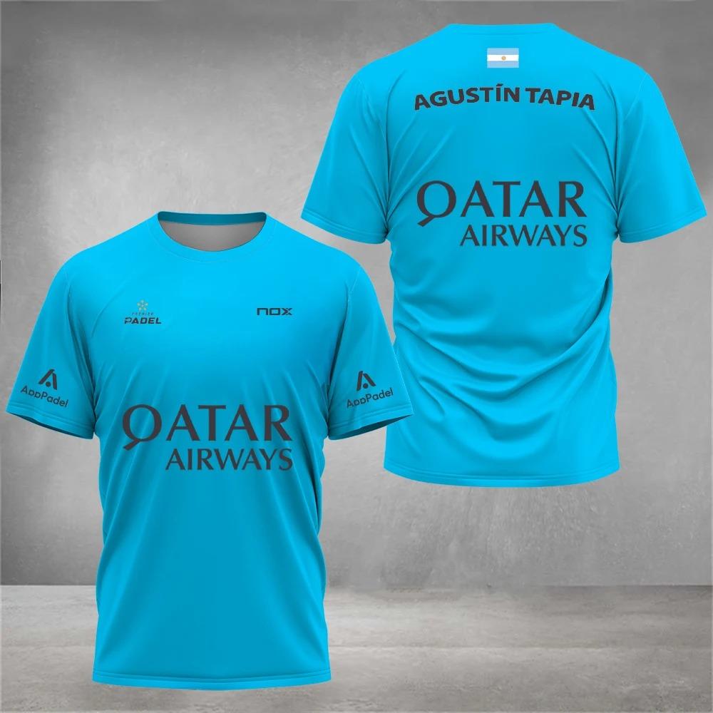 New trendy clothing Cool Padel Ademend Fitness Serie Zomer Snel Droog Korte Mouwen Straat 3D Geprint Heren T-shirt Top Padel Sport L