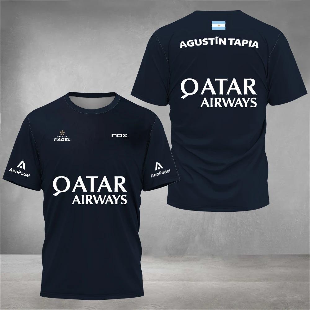 New trendy clothing Cool Padel Ademend Fitness Serie Zomer Snel Droog Korte Mouwen Straat 3D Geprint Heren T-shirt Top Padel Sport L