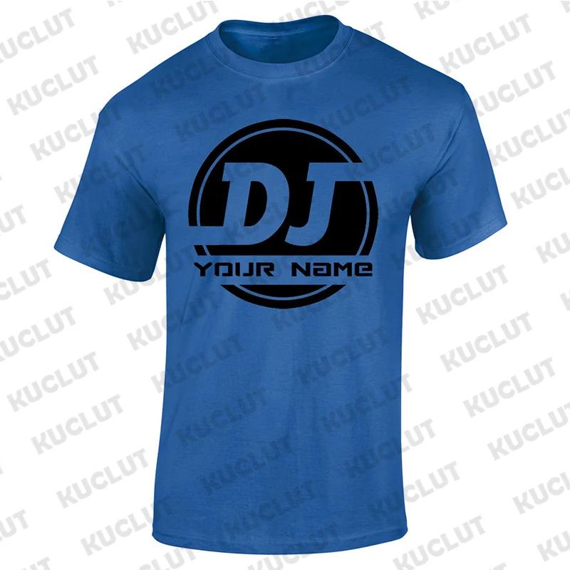 The best product for you T-shirts voor Heren Gepersonaliseerd DJ T-shirt Custom DJ Naam Muziek Unisex T-shirts Hip Hop Stijl Kleding DJ Muziekliefhebber DIY T-shirts XXXXXL grijze kleur
