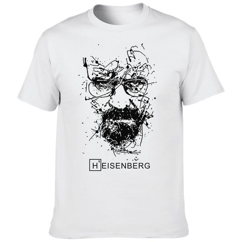 Comfortable season European and American Creative Breaking Bad Heisenberg T-shirt TV Series Printing Men's Street Fashion T-shirt Casual Top L