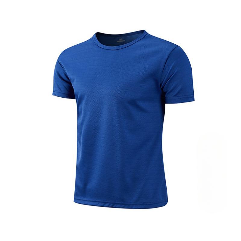 Lucky Black Cat Zomer T-shirt met ronde hals Sneldrogende kleding Werkkleding T-shirt met korte mouwen XL blauw