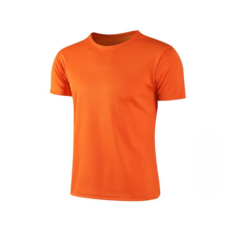 Lucky Black Cat Zomer T-shirt met ronde hals Sneldrogende kleding Werkkleding T-shirt met korte mouwen 4XL oranje
