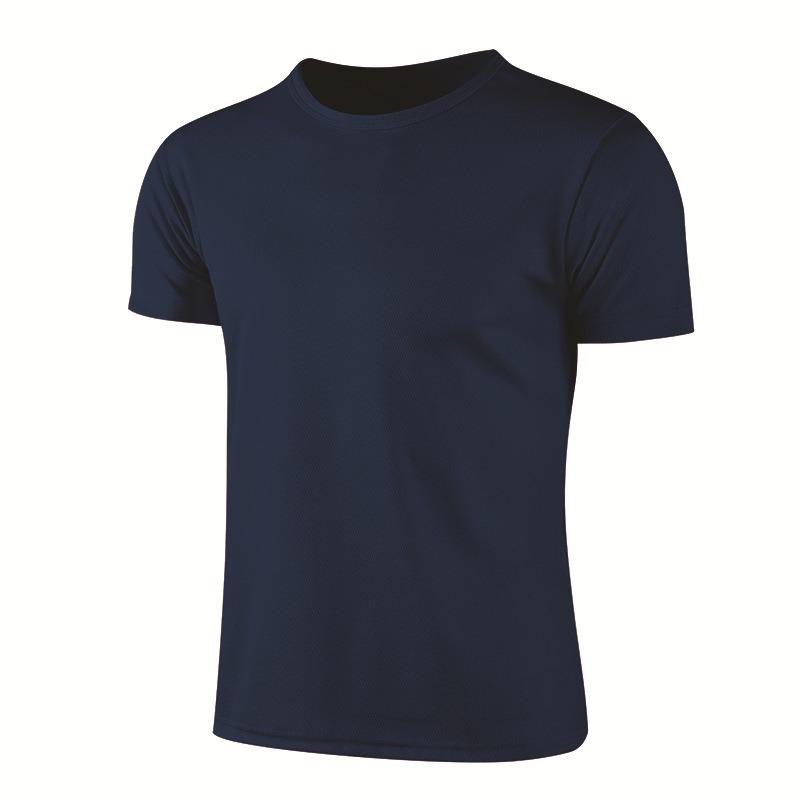 Lucky Black Cat Zomer T-shirt met ronde hals Sneldrogende kleding Werkkleding T-shirt met korte mouwen 4XL marineblauwe kleur