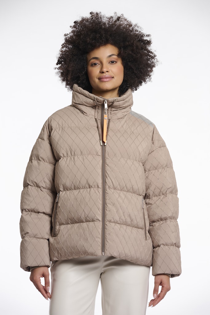 Rino & Pelle structure padded jacket audry.7002512 toffee