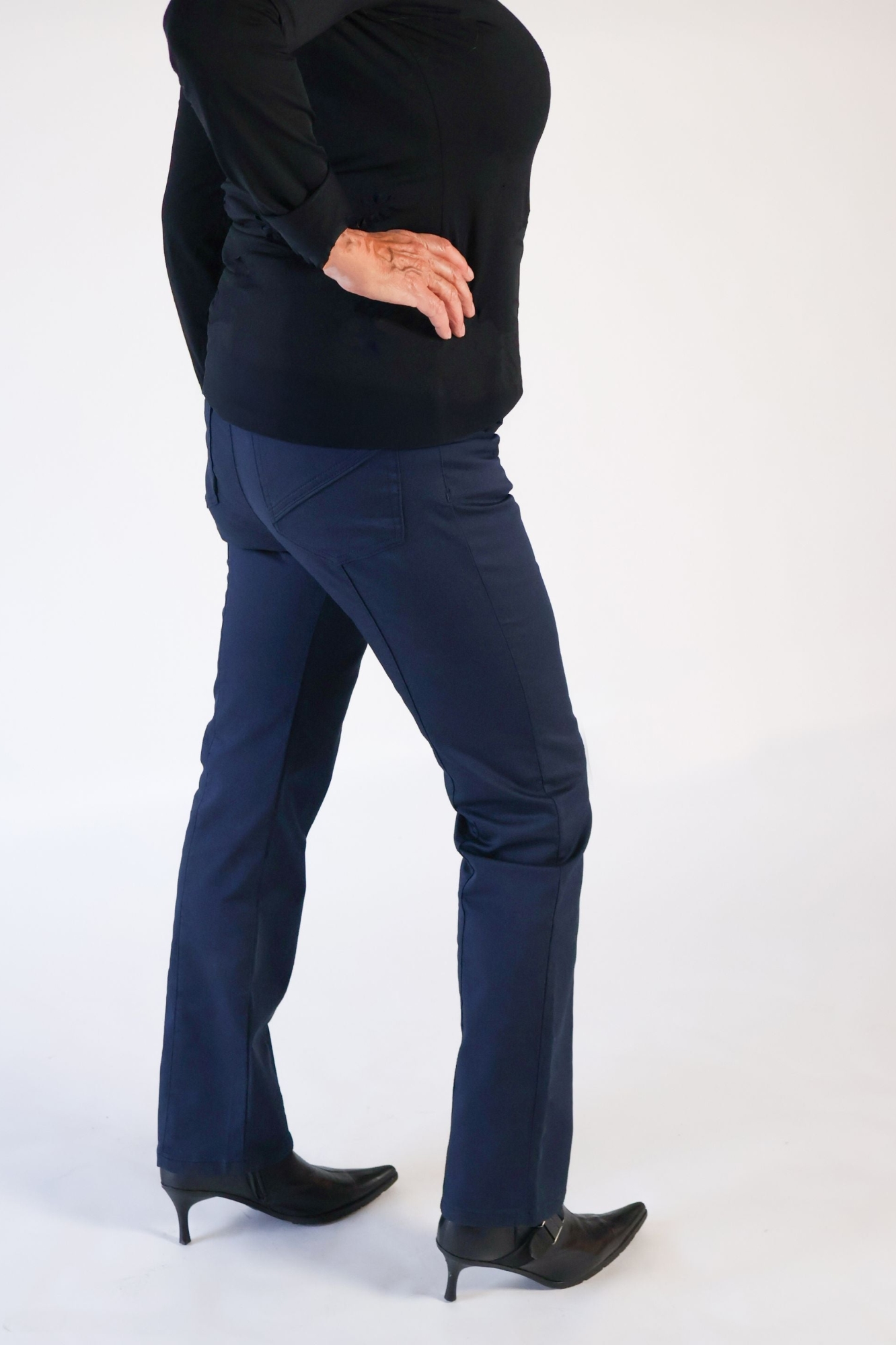 LAURIE Damen vegan Hose Slender Rouge Regular Medium Length Navy