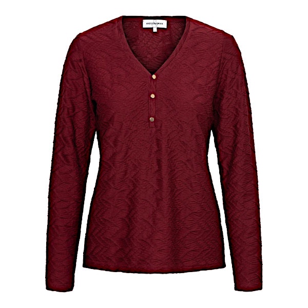 &Co Woman &co women top lonneke jaquard wine red