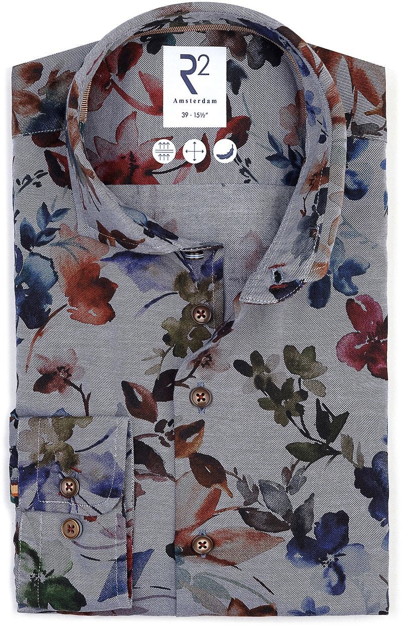R2 Amsterdam R2 Overhemd Flanel Flower Print Multicolour