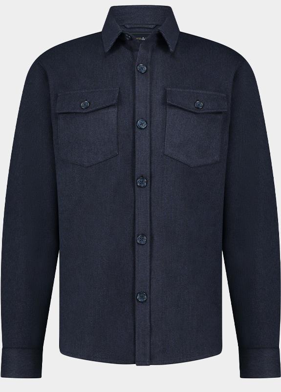 Bos Bright Blue Scotland blue overshirt fender shirtjacket spe25314fe19sb/290 navy
